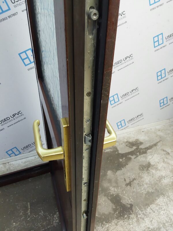 Used Woodgrain Upvc Back Door 850mm x 2055mm 0450 - Image 6
