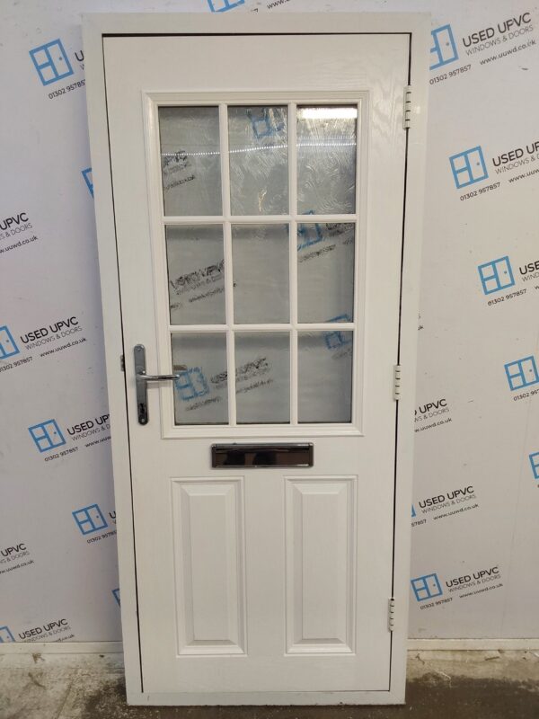 Used White Composite Front Door 900mm x 2050mm 0422 - Image 2