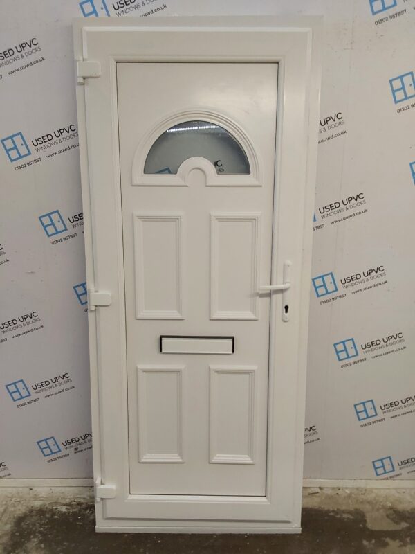 Used White Upvc Front Door 900mm x 2085mm 0125 - Image 2