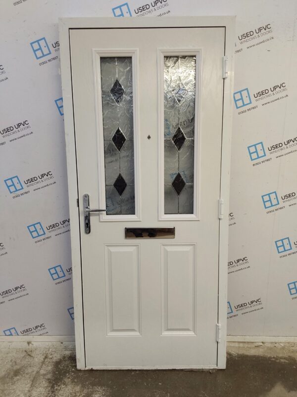 Used Black Composite Front Door 950mm x 2090mm 0321 - Image 2