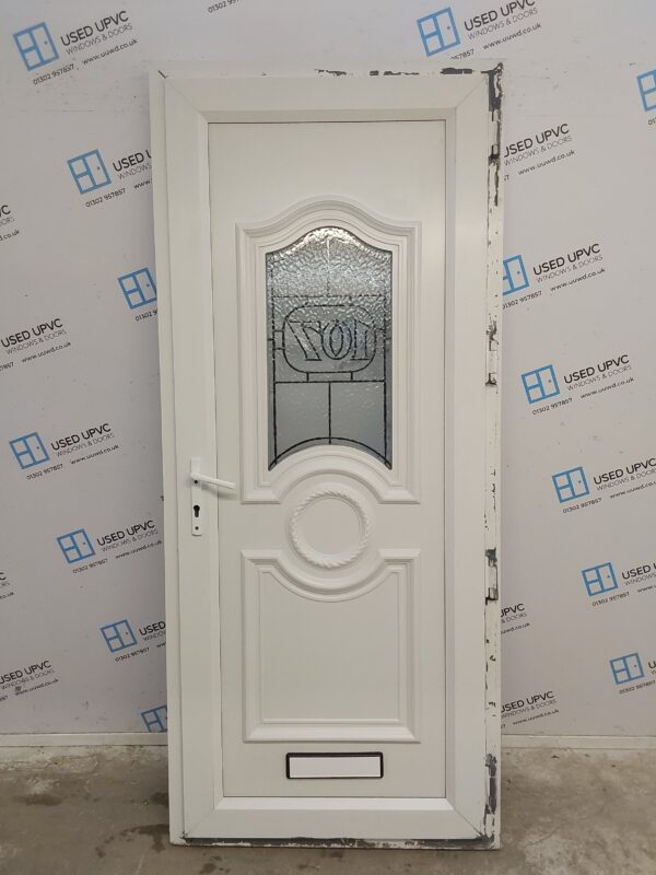 Used White Upvc Front Door 905mm x 2090mm C6003 - Image 2