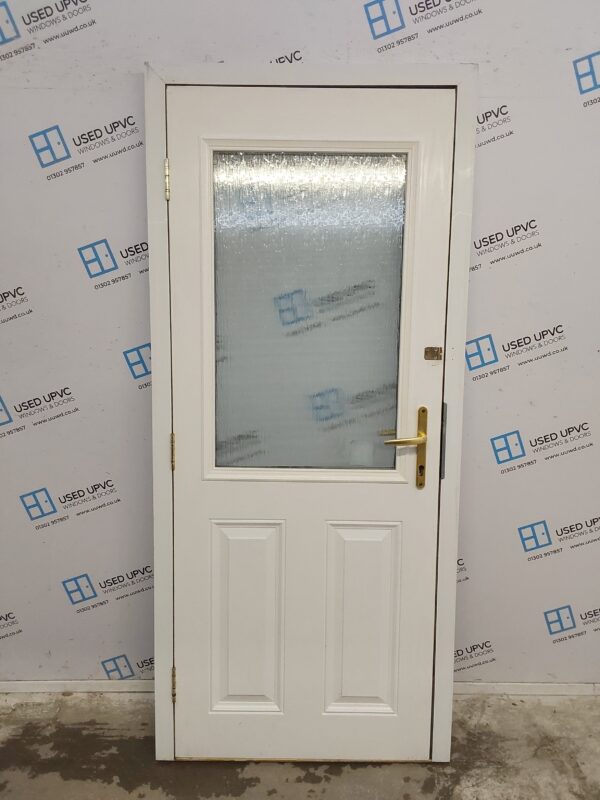 Used White Composite Back Door 895mm x 2025mm 0354 - Image 2