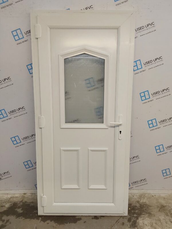Used White Upvc Back Door 940mm x 2020mm (Reduce To 920mm) 0430 - Image 2