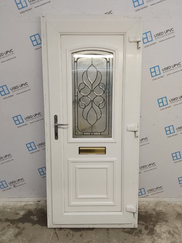 Used White Upvc Front Door 910mm x 2040mm 0430 - Image 2