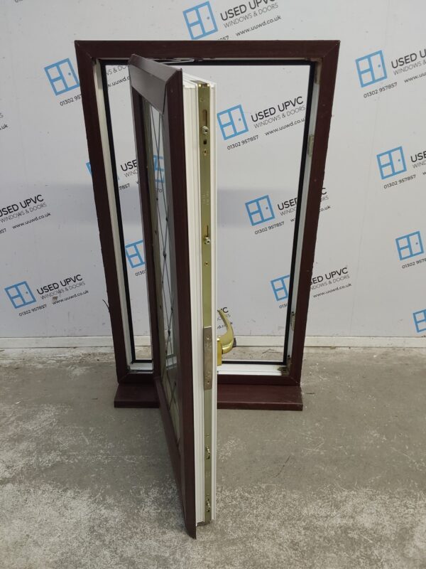 Used Rosewood Upvc Window 620mm x 1055mm C3043 - Image 3