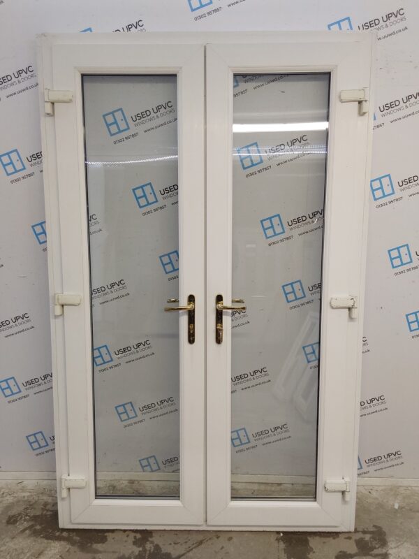 Used White Upvc French Doors 1350mm x 2150mm (reduce to 1310mm) EA5 - Image 2