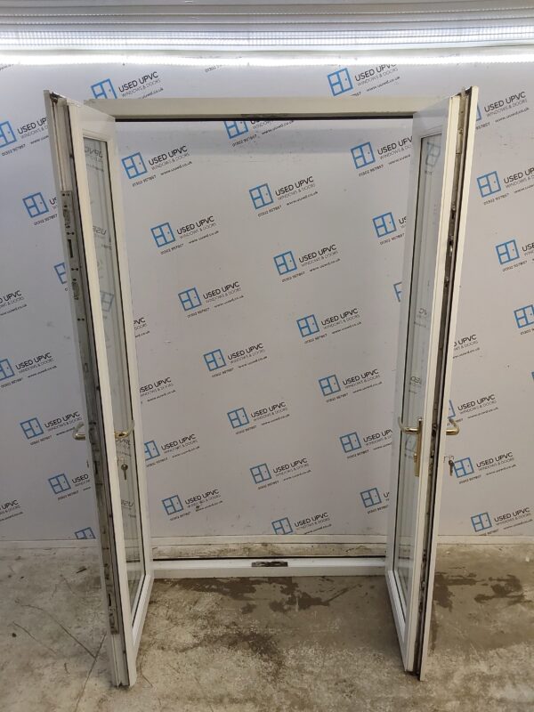 Used White Upvc French Doors 1350mm x 2150mm (reduce to 1310mm) EA5 - Image 4