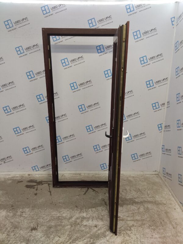 Used Rosewood Upvc Back Door 850mm x 2000mm 0775 - Image 3