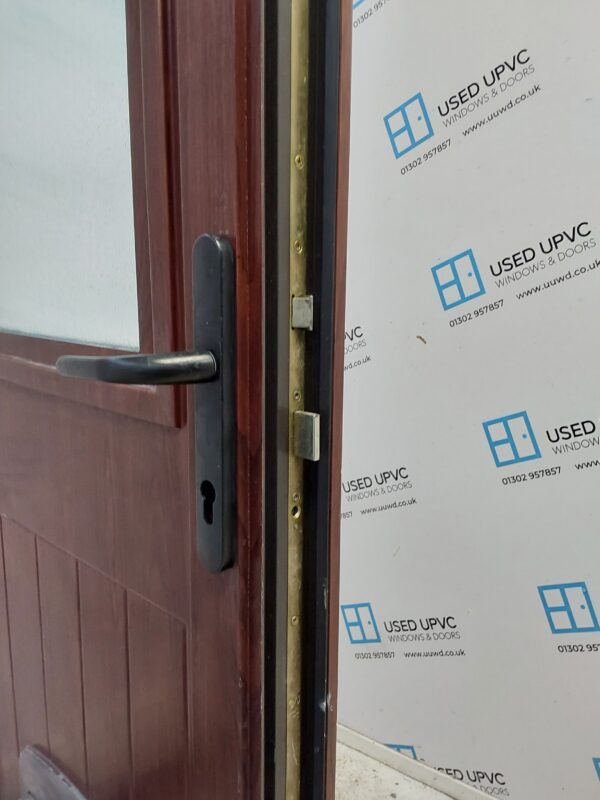Used Rosewood Upvc Back Door 850mm x 2000mm 0775 - Image 5