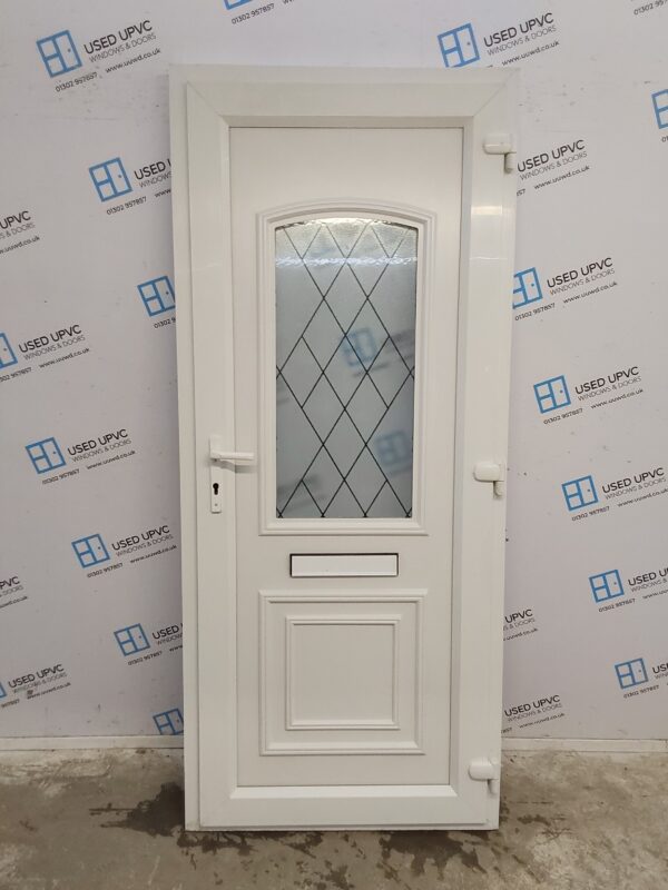 Used White Upvc Front Door 905mm x 2100mm 0144 - Image 2