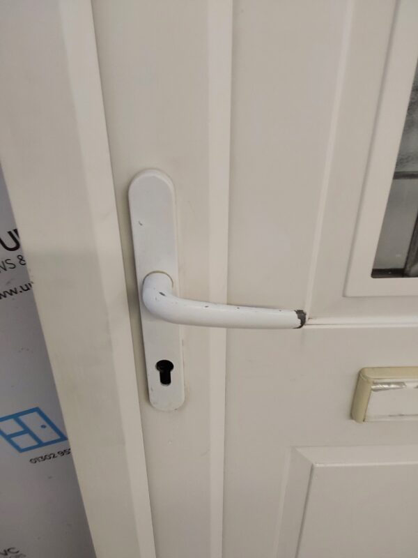 Used White Upvc Front Door And Toplight 905mm x 2400mm 0037 - Image 9