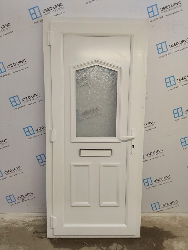 Used White Upvc Front Door 925mm x 2085mm (Reduce To 905mm) C6073 - Image 2