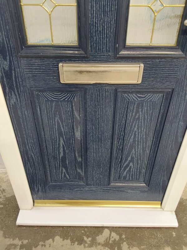 Used Dark Blue Composite Front Door 935mm x 2080mm C6074 - Image 11