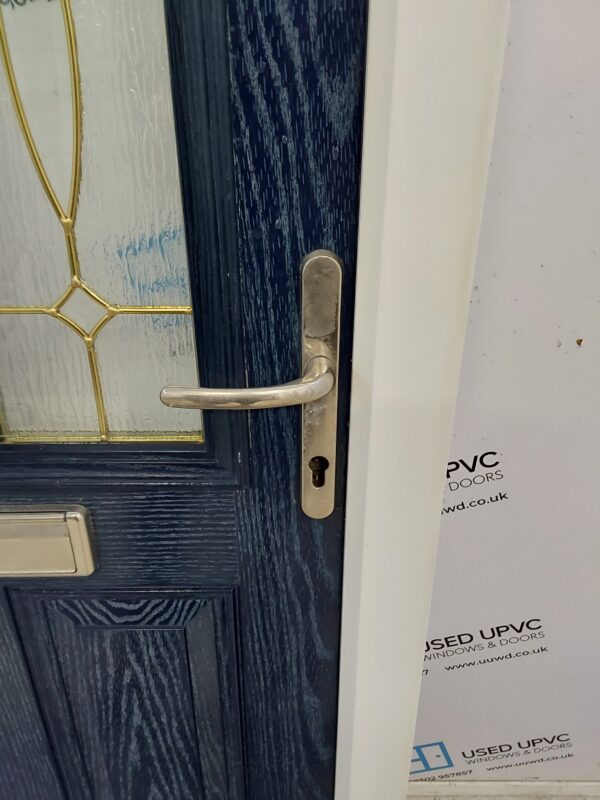 Used Dark Blue Composite Front Door 935mm x 2080mm C6074 - Image 14