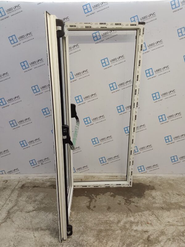 Brand New White Upvc Push Bar Unglazed Fire Escape Door 910mm x 2060mm ND69 - Image 2