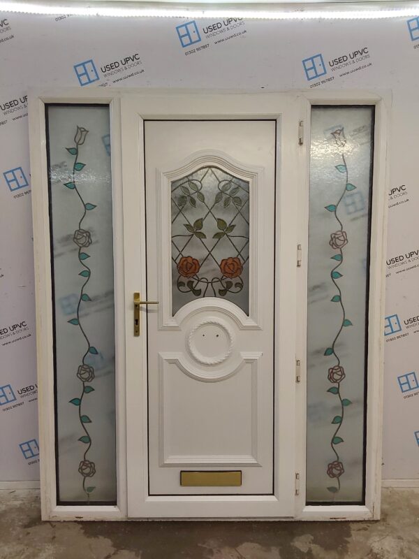 Used White Upvc Front Door And Side Panels 1645mm x 2050mm DS011 - Image 2