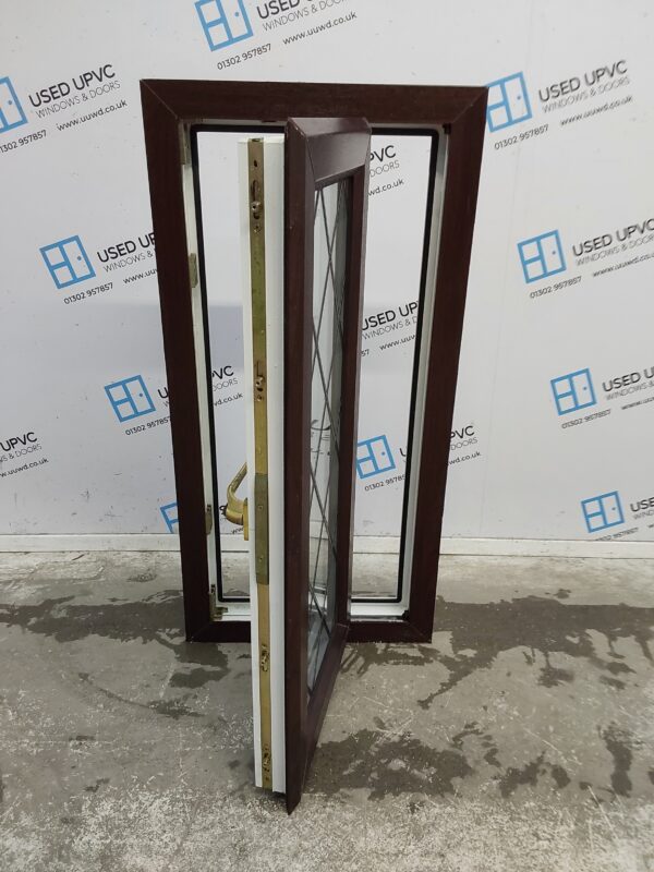 Used Rosewood Upvc Window 505mm x 1020mm C3047 - Image 3