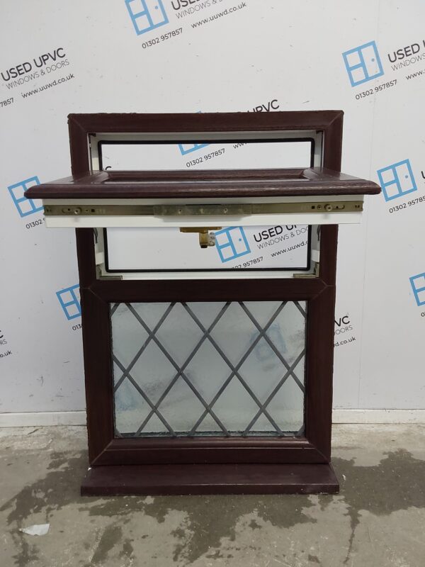 Used Rosewood Upvc Window 620mm x 890mm C3058 - Image 4