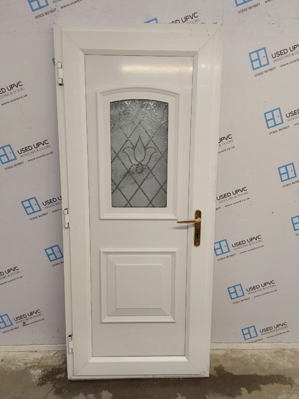 Used White Upvc Back Door 855mm x 1995mm 0823 - Image 2
