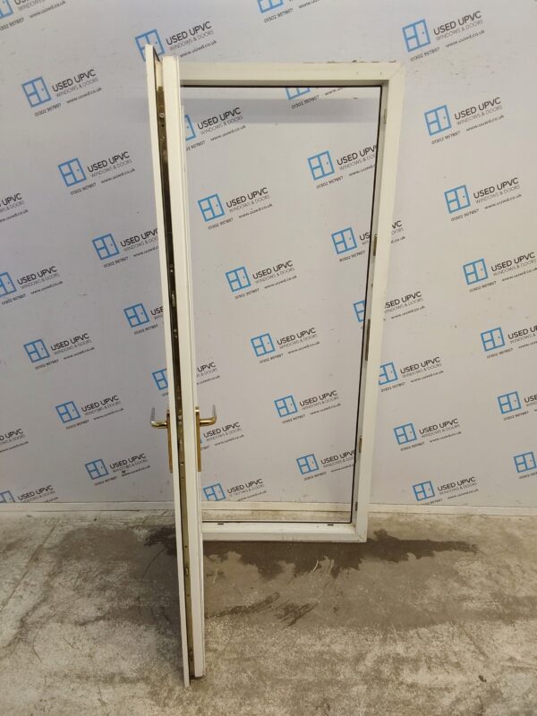 Used White Upvc Back Door 855mm x 1995mm 0823 - Image 3