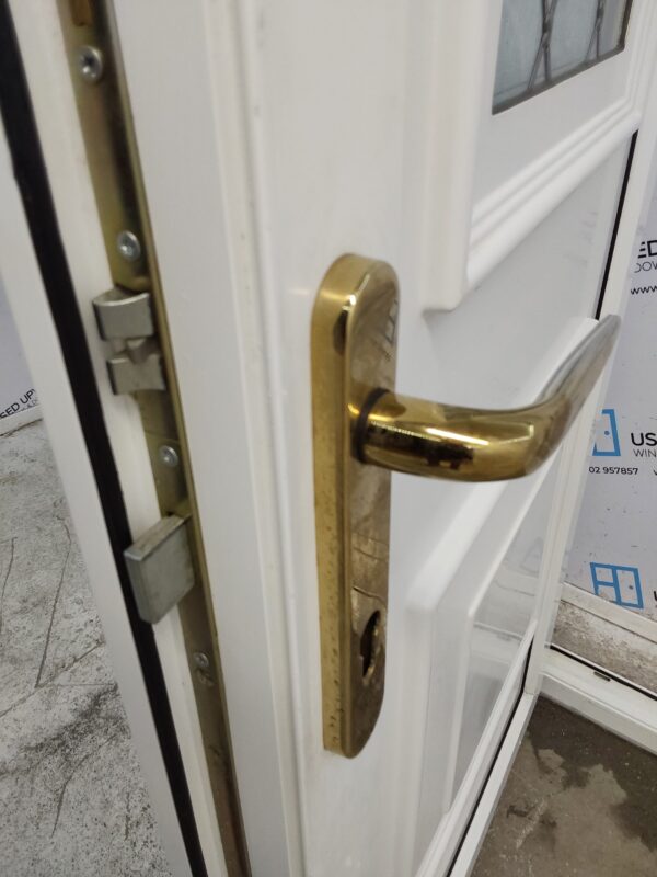 Used White Upvc Back Door 855mm x 1995mm 0823 - Image 7