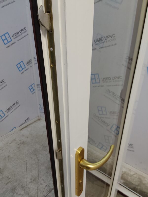 Used Rosewood Upvc French Doors 1320mm x 2070mm EA8 - Image 8