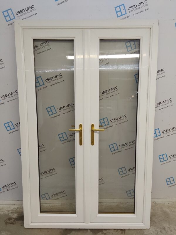 Used Rosewood Upvc French Doors 1320mm x 2070mm EA8 - Image 2