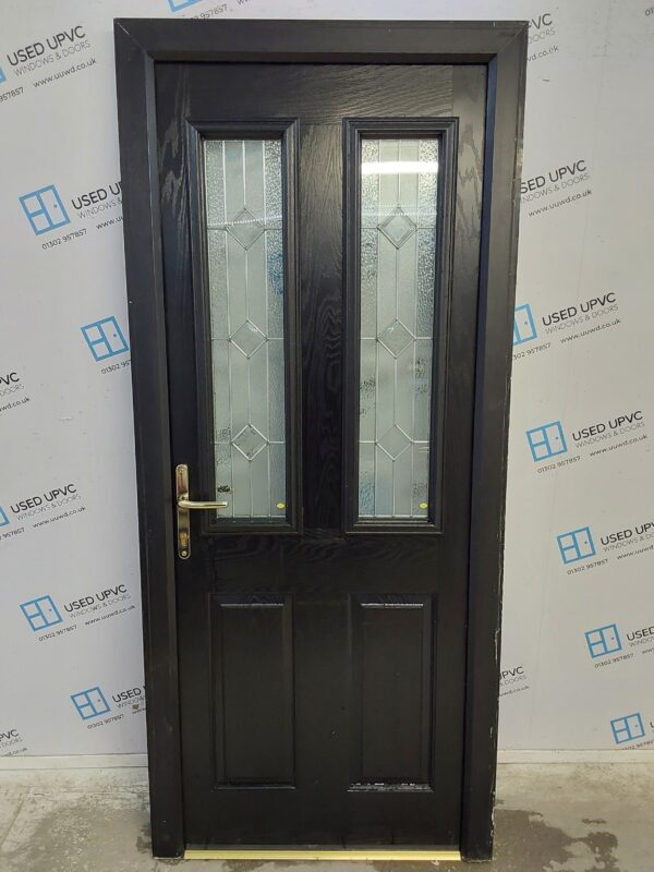 Used Black Composite Door 895mm x 2040mm (outwards opening) 0627 - Image 2