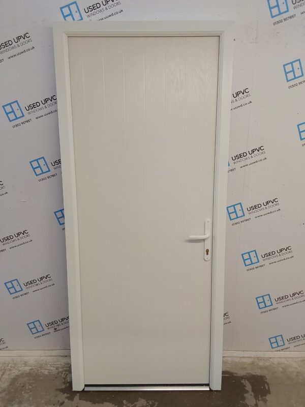Ex-display White Composite Door 900mm x 2075mm (outwards opening) C1ND87 - Image 2