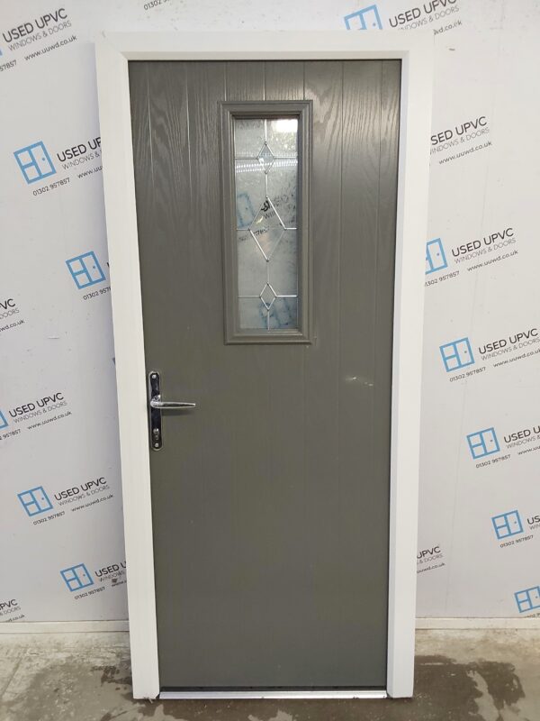 Ex-display Olive Grey Composite Door (Outwards Opening) 890mm x 1965mm C1ND88 - Image 2