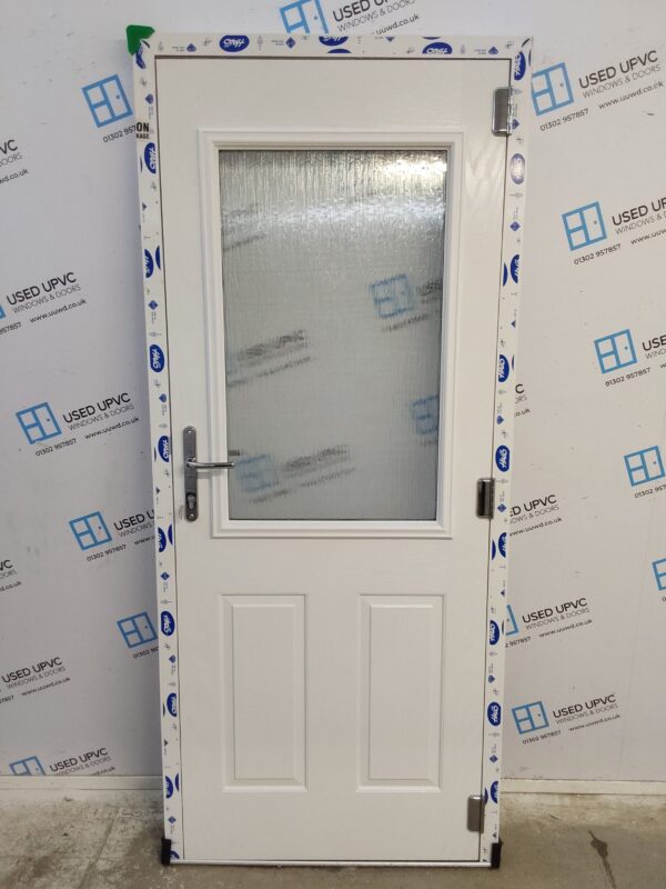 Brand New White Composite Back Door 900mm x 2075mm C1ND92 - Image 2