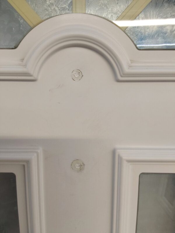 Used White Upvc Arched Front Door, Side Panels And Toplight 1285mm x 2405mm DS013 - Image 4
