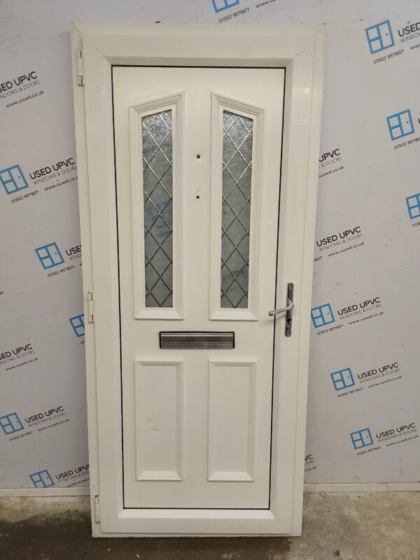 Used White Upvc Front Door 900mm x 2045mm 0436 - Image 2