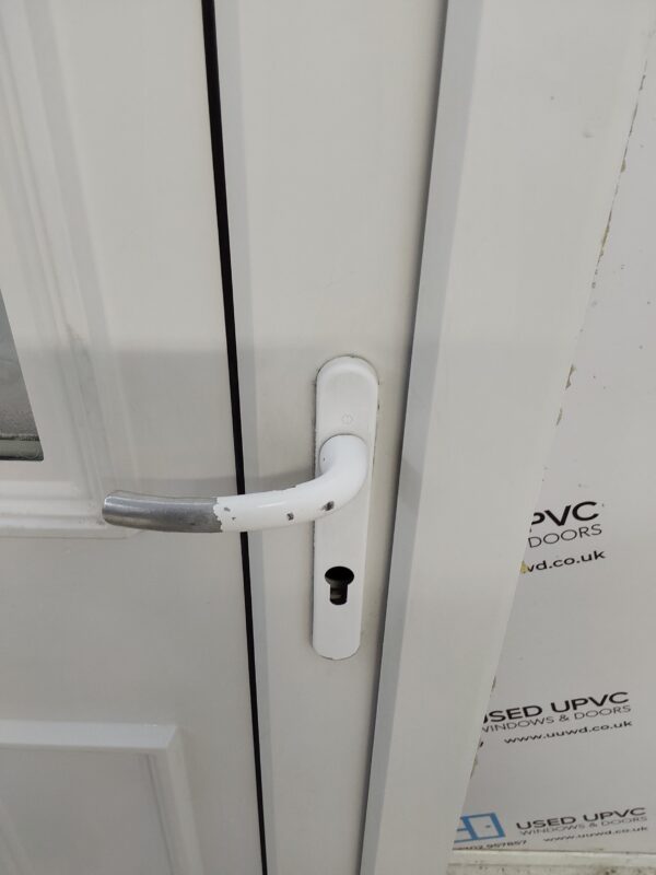 Used White Upvc Back Door 930mm x 2035mm (Reduce To 910mm) 0599 - Image 7