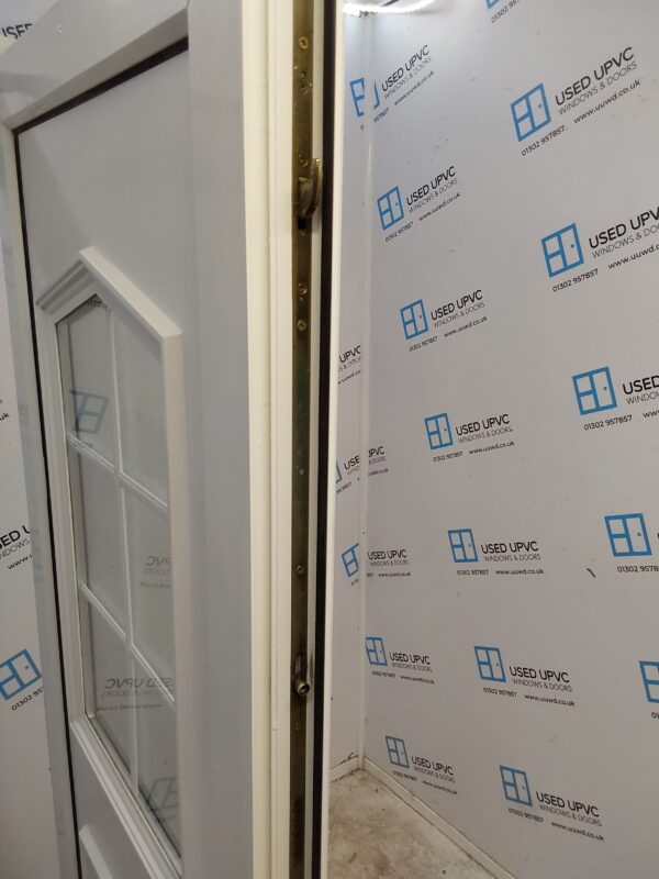 Used White Upvc Back Door 930mm x 2035mm (Reduce To 910mm) 0599 - Image 4