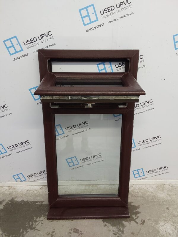 Used Rosewood Upvc Window 615mm x 1190mm W0452 - Image 2