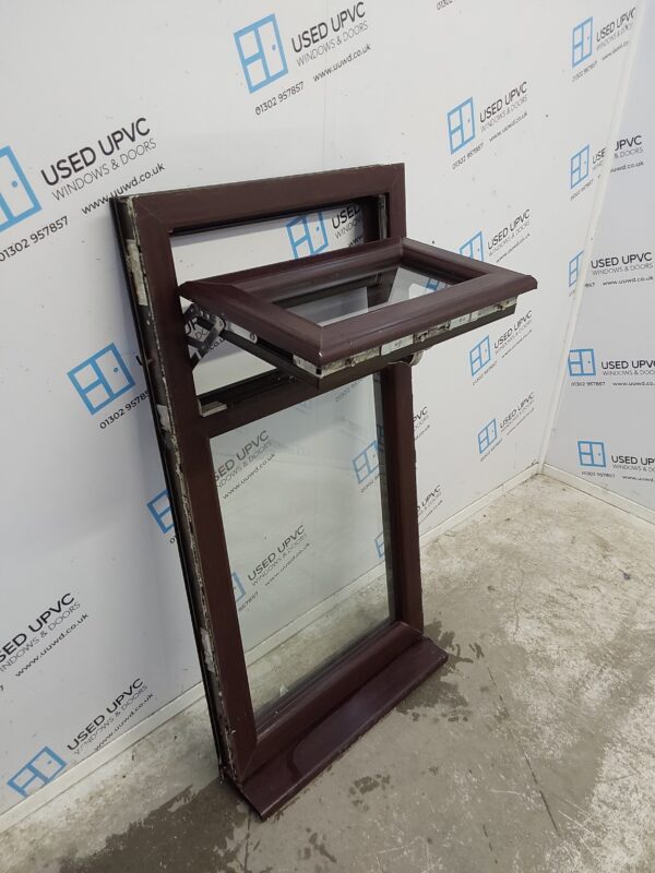Used Rosewood Upvc Window 615mm x 1190mm W0452 - Image 3