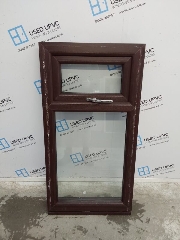 Used Rosewood Upvc Window 615mm x 1190mm W0452 - Image 4