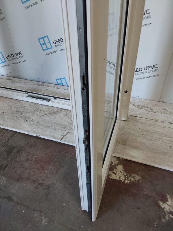 Used White Upvc French Doors And Toplight 1270mm x 2480mm EA2 - Image 6