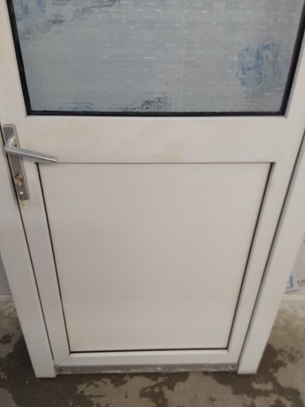 Used White Upvc Back Door 840mm x 2025mm 0552 - Image 7