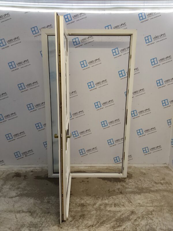 Used White Upvc Front Door And Side Panel 1180mm x 2055mm DS015 - Image 3