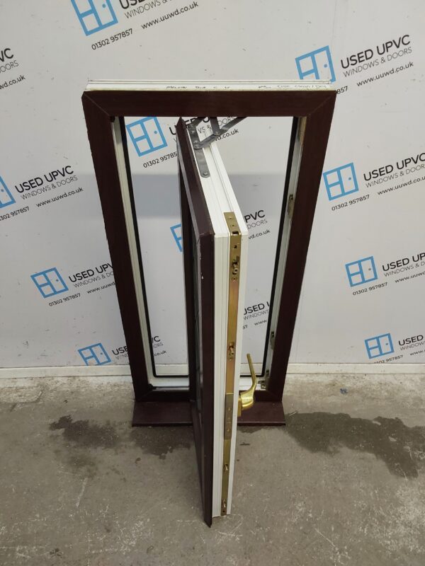 Used Rosewood Upvc Window 505mm x 1055mm C3086 - Image 2
