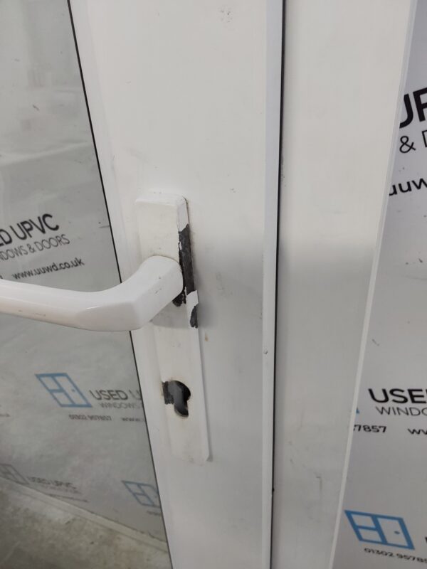 Used White Upvc Full Glass Door (Outwards Opening) 900mm x 2105mm 0823 - Image 10