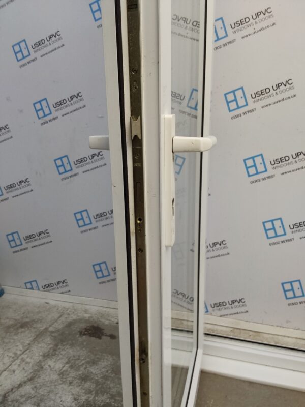 Used White Upvc Full Glass Door (Outwards Opening) 900mm x 2105mm 0823 - Image 4