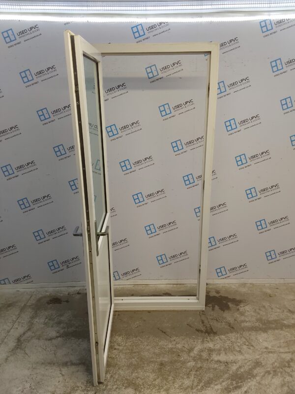 Used White Upvc Back Door 840mm x 2070mm 0803 - Image 3