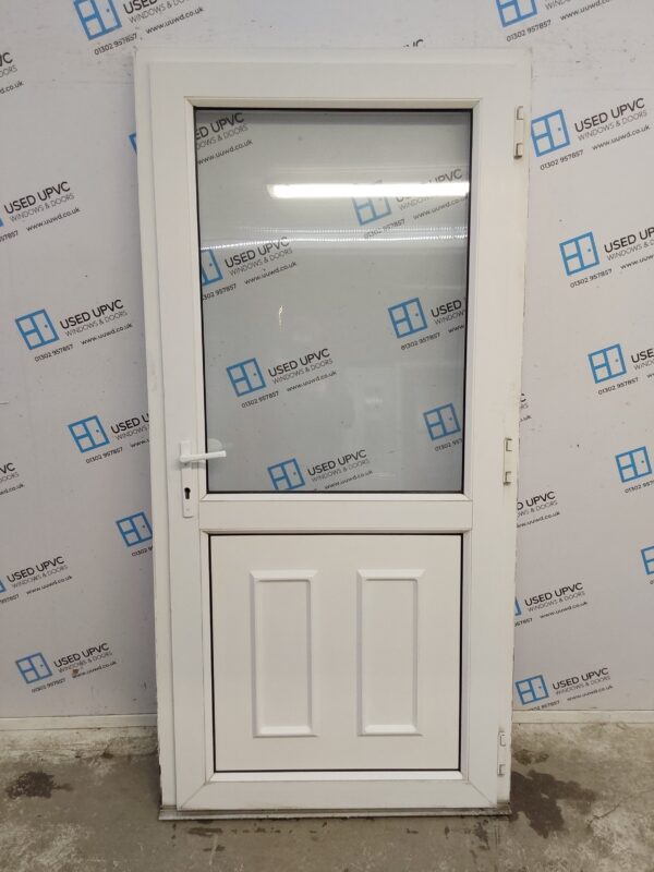 Used White Upvc Back Door 995mm x 2050mm 0424 - Image 2
