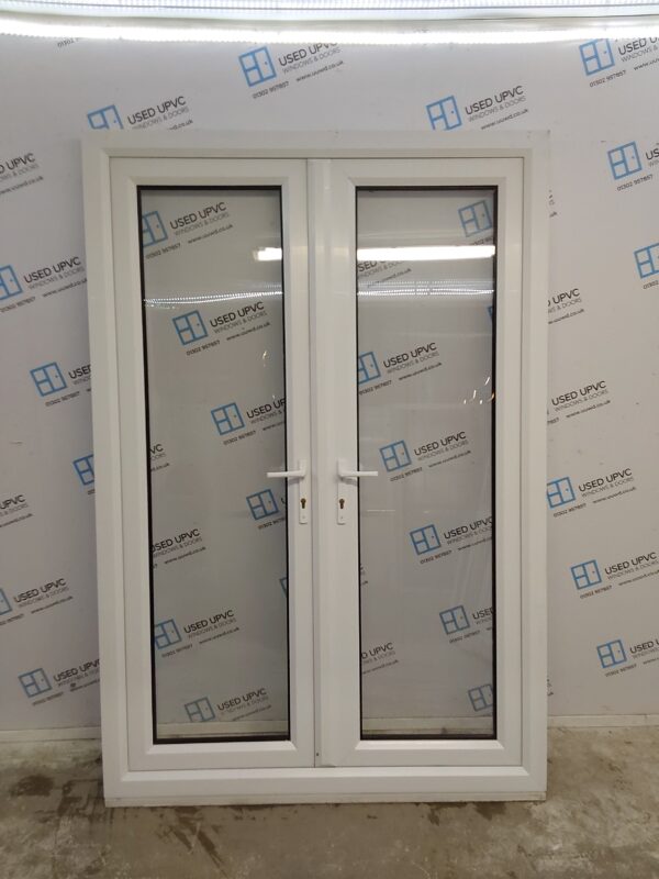 Used White Upvc French Doors 1415mm x 2100mm EA5 - Image 6