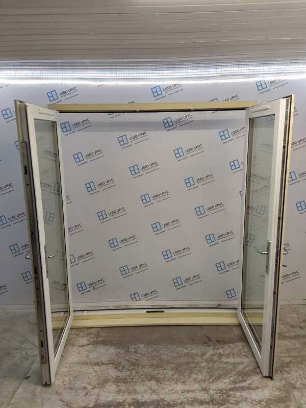 Used Cream Upvc Triple Glazed French Doors 1800mm x 2090mm EA8 - Image 2