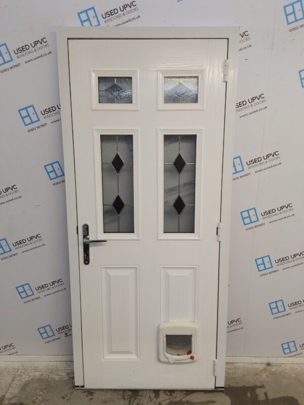 Used Black Composite Door 915mm x 2070mm 0028 - Image 2