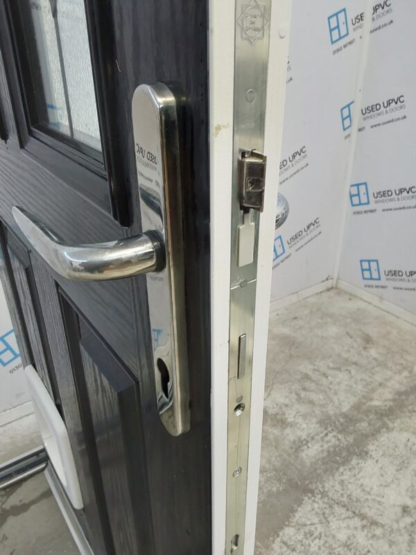 Used Black Composite Door 915mm x 2070mm 0028 - Image 7